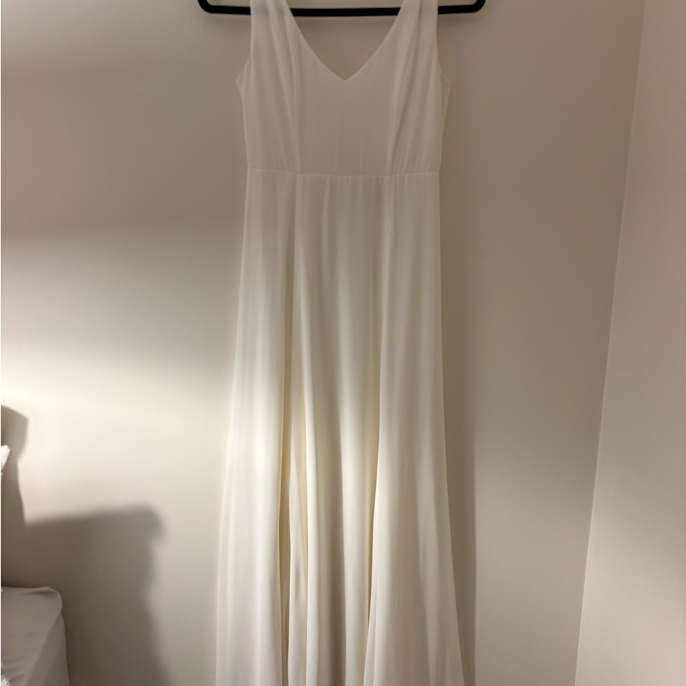 Show Me Your MuMu White Maxi Bridal Shower Rehearsal Dress | Formal | Event - Picture 2 of 13